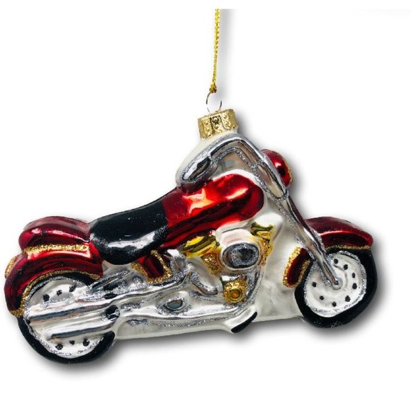 Holiday Lane Holiday Lane World Traveler Red Motorcycle Christmas Ornament - Picture 2 of 2